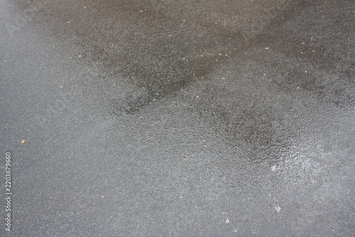 rain on the street 