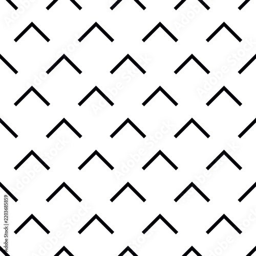 Minimalist Black and White Geometric Seamless Pattern with Chevrons and Arrows