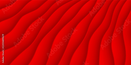 Abstract red geometric background. Neumorphism style