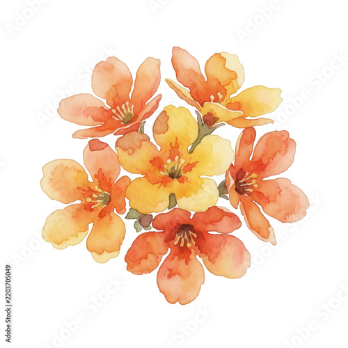 Watercolor Floral Bouquet Transparent Background