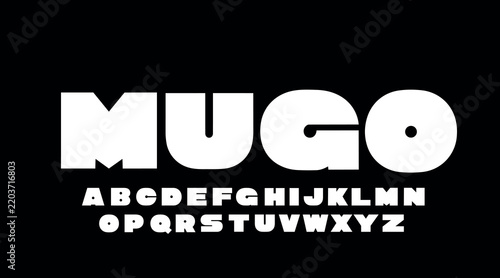 Bold Heavy Sans Serif Typography Vector Alphabet Font Set for Branding Design and Creative Headers