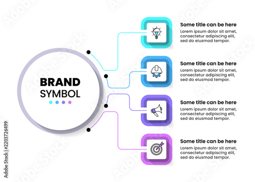 Infographic template. Technology concept with 4 steps