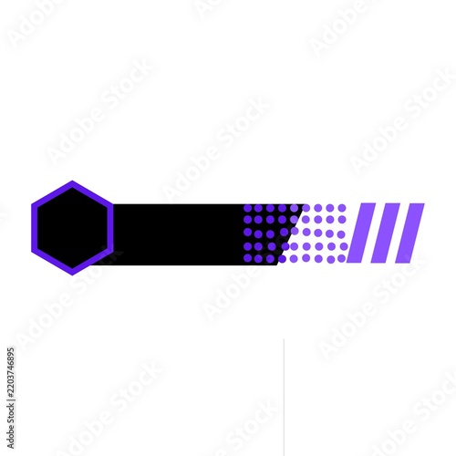 Purple and Black Futuristic Geometric Arrow Banner