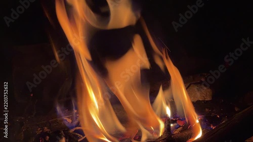 flames in a fire place video