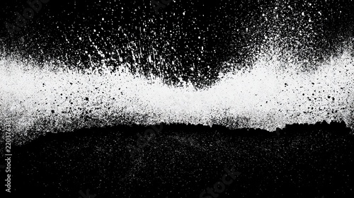 Monochrome Powder Splash Abstract Energy Burst.
