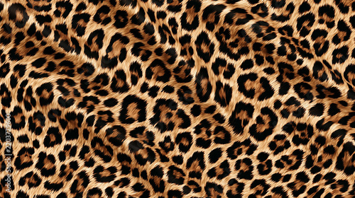 Leopard print fabric texture with soft folds and natural lighting. Ideal background for fashion and apparel design projects.