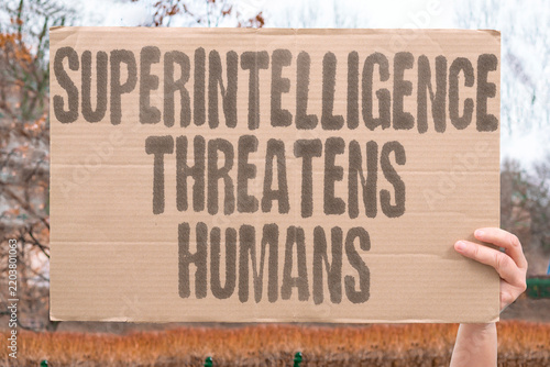 Картината върху платно "Superintelligence threatens humans" Advanced systems pose existential danger
