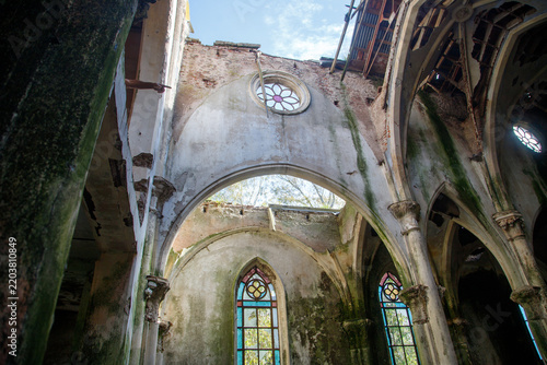abandoned church in the countryside