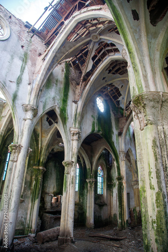 abandoned church in the countryside