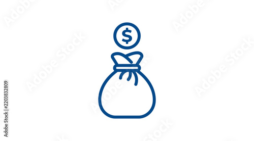 Professional Money Sack Vector Logo Icon Design Isolated on White Background for Finance and Wealth