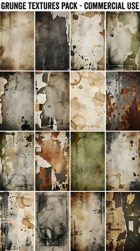 Grunge textures for commercial design.