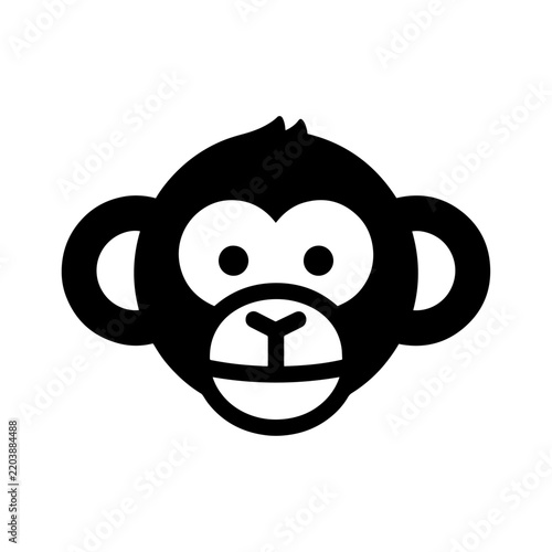 Photography Graphic monkey head mascot symbol