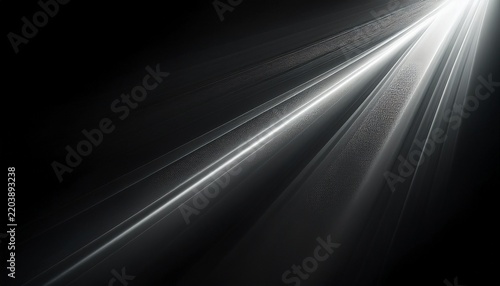 abstract diagonal light beam overlay with soft grain texture and moody dark background for cinematic visual effects and artistic digital design compositions that require a subtle ethereal atmosphere