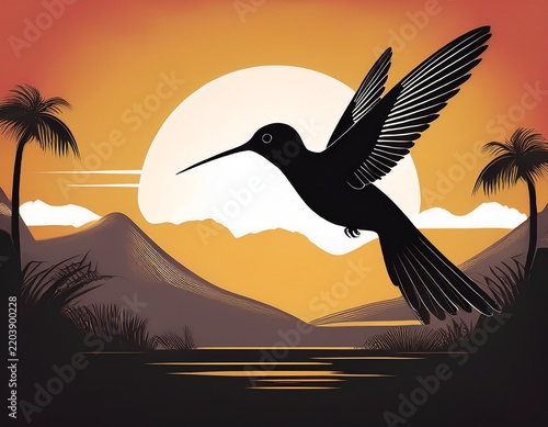hummingbird silhouette