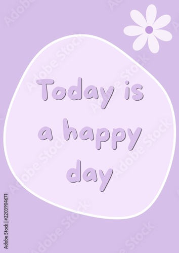 Cute Motivational Quote Poster on Purple Background, Perfect for Wall Art, Card, Social Media Post, and Bedroom Decoration.