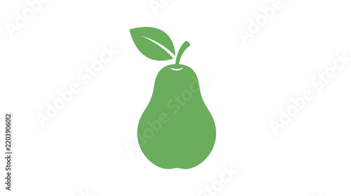 Minimalist Pear Vector Illustration