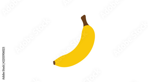 Single Banana Vector Illustration