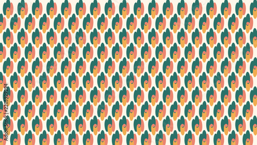 Ikat Leaf Feather Seamless Pattern Vector Background Tribal Ogee Texture for Fabric Textile Wallpaper Design