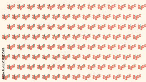 Coral Floral Bouquet Seamless Pattern Vector Background Small Flower Cluster Texture for Fabric Textile and Wallpaper