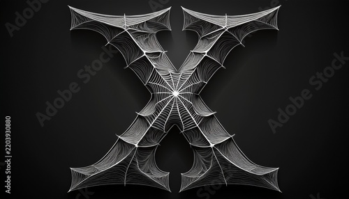 spider web style letter x