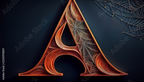 spider web style letter a