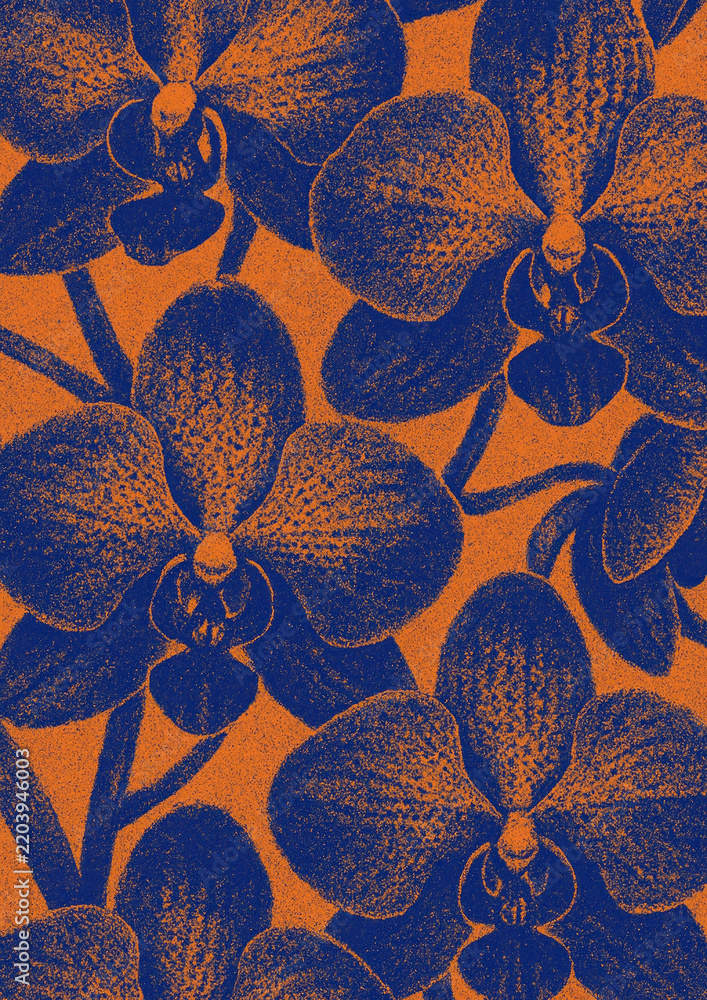 Obraz premium Vibrant textured floral pattern