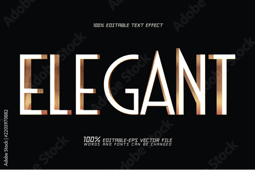 elegant style font editable text
