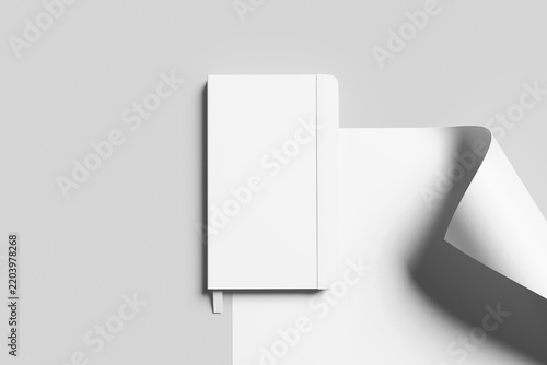 Blank Notebook Mockup - 3D Illustration