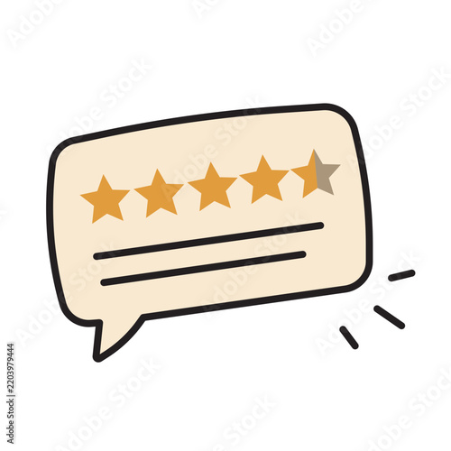 Customer Feedback Message with Stars Rating