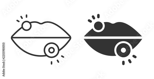 Herpes Icon Set. Designed In Outline And Solid Glyph Versions