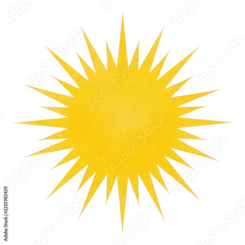 Yellow Sunburst Design Element Transparent Background