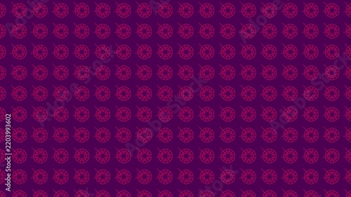Abstract Geometric Pattern Animation With Repeating Shapes on Dark Purple Background