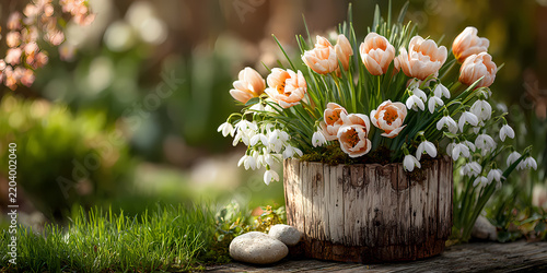 Beautiful Colorful Flowers Bouquet, Floral Botanical Background, Spring Nature Illustration