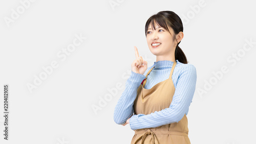 アイデアを思いついたエプロン姿の女性, Woman in an Apron with an Idea