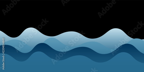 Modern ocean blue waves background
