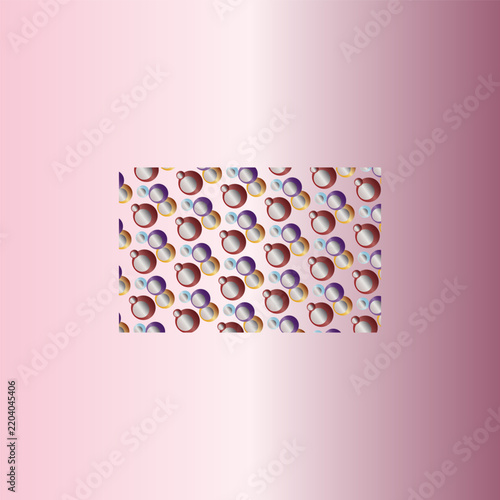 Abstract Colorful Circles Seamless Pattern Modern Metallic Bubbles Background Sticker Design