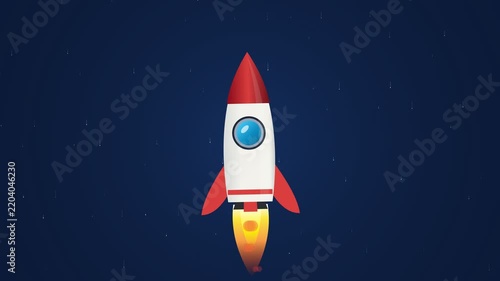 rocket in the sky