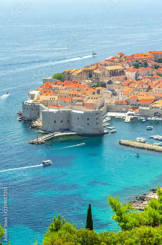Spectacular picturesque gorgeous view on the old town of Dubrovnik, Croatia