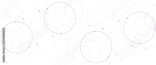 Vector with interconnected circles and dots illustration abstract background