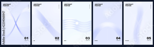 Abstract poster design vector template with pale purple fluid wave background for presentation
