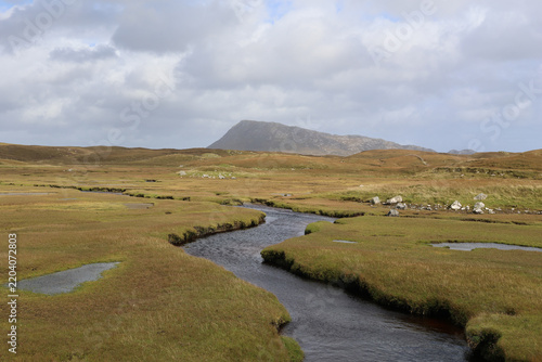 Highlands Landschaft auf North-Uist, Äußere Hebriden