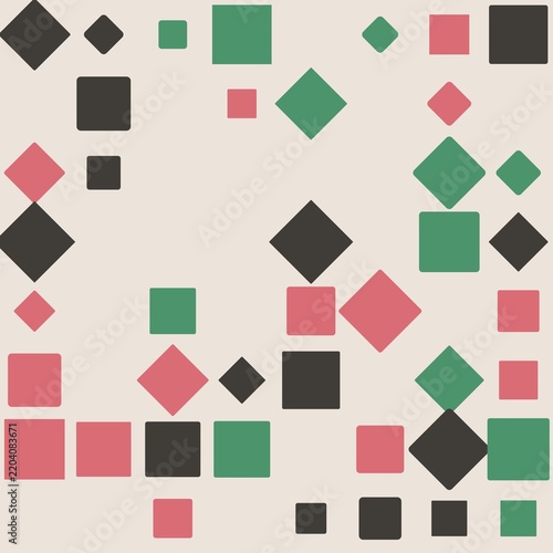 Abstract geometric pattern with squares and diamonds