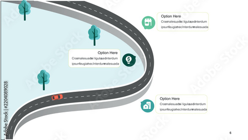 Plakat w ramie Road map Presentation Template