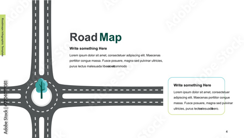 Plakat w ramie Road map Presentation Template