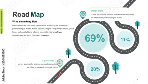 Plakat w ramie Road map Presentation Template