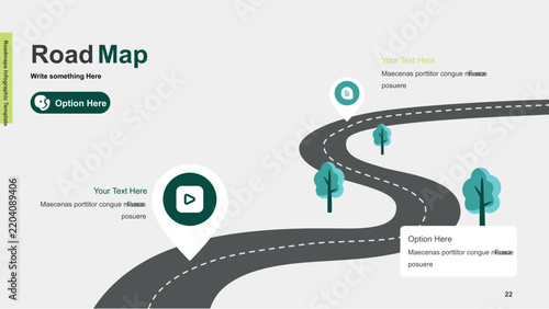 Plakat w ramie Road map Presentation Template