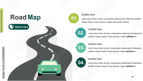 Plakat w ramie Road map Presentation Template