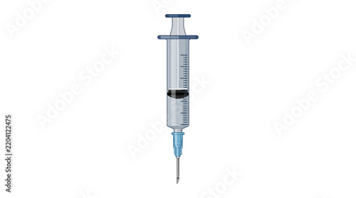 Medical syringe vector illustration