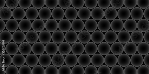 Abstract Black Circular Pattern Background With Gradient Spheres And Repeating Geometric Texture