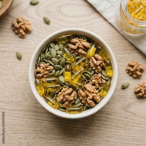 Healthy Brain Food Super Seed And Nut Mix With Omega 3 Supplements